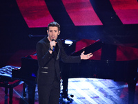 Italian singer Giovanni Caccamo attends the fourth night of 65th Festival di Sanremo on February 13, 2015 in Sanremo, Italy. (