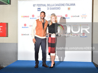 Will Smith and Margot Robbie attends Sanremo 2015 Photocall during the 65th Festival della Canzone Italiana 2015 at Teatro Ariston on Februa...
