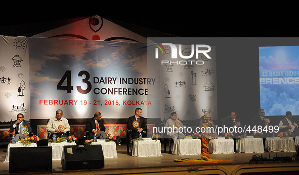 The  inauguration session 43rd Dairy Industry Conferences at Science City Auditorium on February 19,2015 in Kolkata,India. 