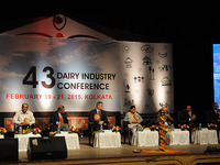 The  inauguration session 43rd Dairy Industry Conferences at Science City Auditorium on February 19,2015 in Kolkata,India. (