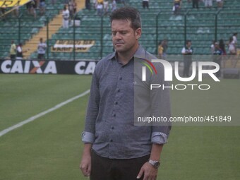 Florianópolis/SC - 21/02/2015 - Figueirense's coach Argel Fucks in the game against Criciúma, for the 6th round of Santa Catarina Soccer Cha...