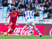 Bacca in the match between Real Sociedadvand Sevilla FC, for Week 24 of the spanish Liga BBVA played at the Anoeta Stadium, February 22, 201...