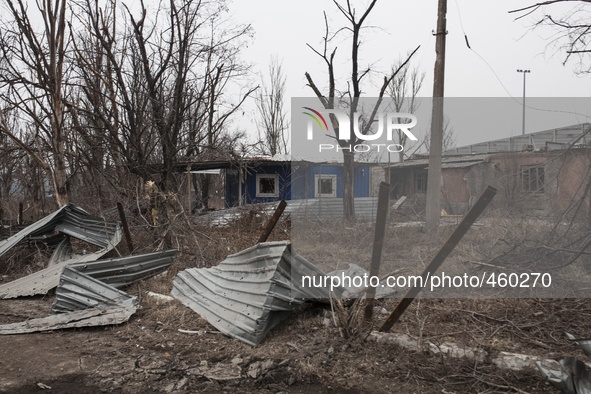 Damaged building in destroyed airport of the eastern Ukrainian city of Donetsk on February 26, 2015. Ukraine's military said Thursday it was...