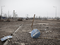 Destroyed airport of the eastern Ukrainian city of Donetsk on February 26, 2015. Ukraine's military said Thursday it was starting the withdr...