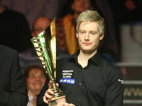 Gdynia, Poland 1st, March 2015 Neil Robertson wins final game of PTC Gdynia Snooker Polish Open 2015 against  Mark Williams and all the tour...