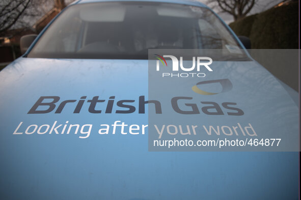 The logo of the UK energy firm British Gas, a subsidiary of the multinational firm Centrica. Manchester, UK, 2nd March 2015 
