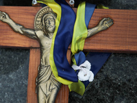 Grave of fallen soldier of the Ukrainian Army during the War in Donbass area, at the Lychakiv Cemetery in Lviv, Ukraine on 17 July 2019. (Ph...
