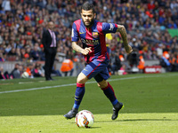 BARCELONA - march 08- SPAIN: Dani Alves in the match between FC Barcelona and Rayo Vallecano, for the week 26 of the spanish league, played...