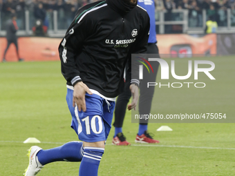 Simone Zaza before  the Serie A match between Juventus FC and U.S. Sassuolo at Juventus Stafium  on march 9, 2015 in Torino, Italy.  (
