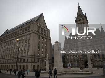 Manchester Town Hall, receiving heat energy through the civic heat network of Manchester, on Friday 13th March 2015. -- The civic, district,...