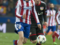 Jose Maria Gimenez of Atletico Madrid  during the UEFA Champions League round of 16 match between Club Atletico de Madrid and Bayer 04 Lever...