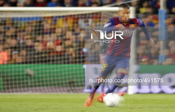 BARCELONA, SPAIN - MARCH 18: Rafinha during the UEFA Champions League round of 16 match between FC Barcelona and Manchester City at Camp Nou...