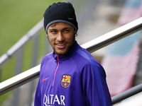 BARCELONA -march 21- SPAIN: Neymar Jr.  in the training before the match against Real Madrid, held in the field of the Joan Gamper sports ci...