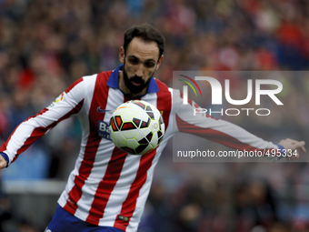 Atletico de Madrid's Spanish defender JuanFRan Torres during the Spanish League 2014/15 match between Atletico de Madrid and Getafe, at Vice...