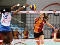 Sopot, Poland 24th, March 2015 2015 CEV Volleyball Cup - Women Final Phase - Semi-Final game between
PGE Atom Trefl Sopot and Galatasaray Da...