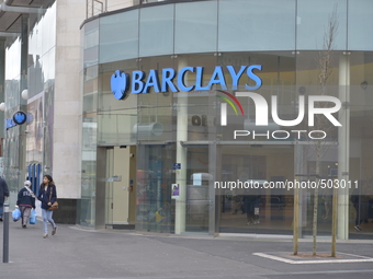 A Barclays Bank branch, trading in Leicester city centre, on Thursday 26th March 2015. (