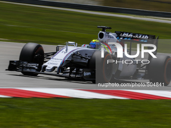  Brazilian Felipe Massa of Williams Martini Racing in action during third practice session of the Malaysian Formula One Grand Prix at Sepang...