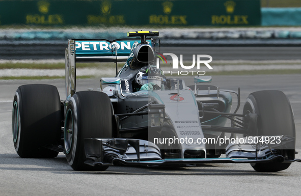 German Nico Rosberg of Mercedes AMG Petronas F1 Team in action during the qualifying session of the Malaysian Formula One Grand Prix at Sepa...