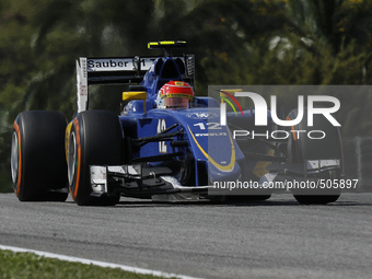 Brazilian Felipe Nasr of Sauber F1 Team competes during the Malaysian Formula One Grand Prix at Sepang International Circuit (SIC) in Sepang...