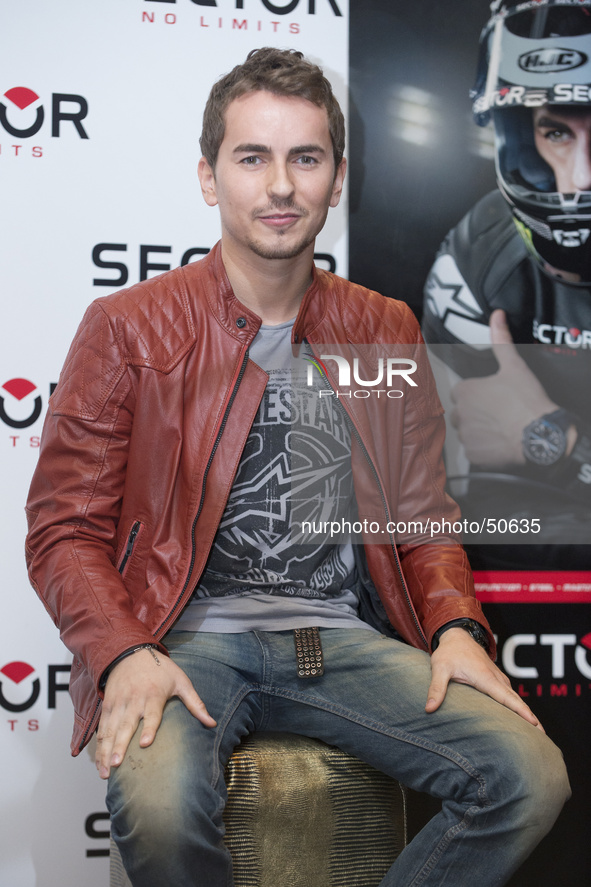 Spanish rider Jorge Lorenzo presents the new 'Sector' watch collection at the Urban Hotel on March 10, 2014 in Madrid, Spain.
Photo: Oscar...