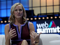 JPMorgan Chase CMO Kristin Lemkau during the annual Web Summit technology conference in Lisbon, Portugal on November 5, 2019. (