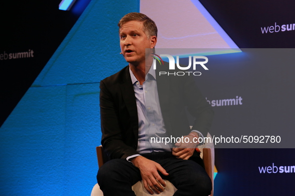 Jay Sullivan (Facebook) speaks during day three of the Web Summit 2019 in Lisbon, Portugal on November 6, 2019  