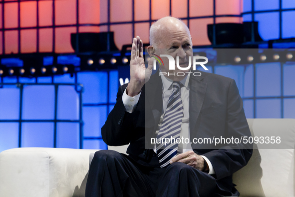 Michael Pillsbury (Hudson Institute) speaks during day three of the Web Summit 2019 in Lisbon, Portugal on November 6, 2019 