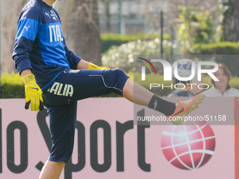 Leali of National Team during the training at Acqua Acetosa camp in Rome, Italy, on March 10, 2014. (
