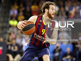 BARCELONA -april 02- SPAIN: Marcelinho Huertas in the match between FC Barcelona and Real Madrid, for the week 13 of the top 16 of the baske...