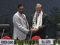 Co-chair and Trustee of the Bill and Melinda Gates Foundation, Bill Gates, felicitated during the inauguration of the 8th International Conf...