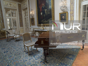 The Royal Palace of Queluz on April 6, 2015 in Lisbon, Portugal, is one of the main palaces of the royal family portugue located near Lisbon...