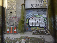 A general view of the building about to be demolished, in the Windmill Lane (Dublin's docklands area) where many Irish artists recorded thei...