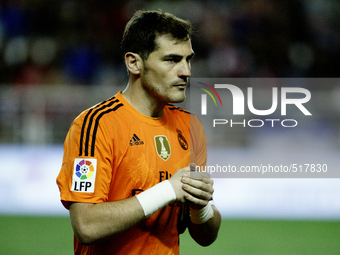 SPAIN, Madrid:Real Madrid´s Spanish goalkeeper Iker Casillas during the Spanish League 2014/15 match between Rayo Vallecano and Real Madrid,...