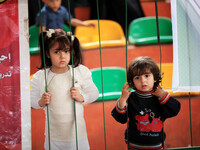 Festival of laughing and playing for children within the activities of the Palestinian child day, in Gaza, on April 9, 2015. (