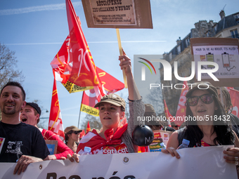 A demonstration took place today between Italie square and Invalides during a protest as part of a national mobilization against the governm...