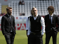 Daniele De Rossi and Radja Nainggolan before the serie A match between Torino FC and AS Roma  at the Olympic Stafium of Turin  on april 12,...