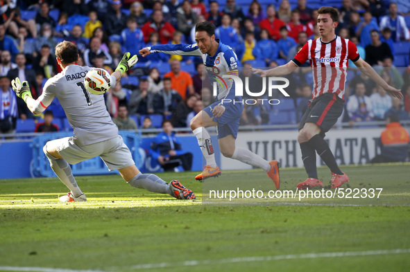 BARCELONA - april 12- SPAIN: Sergio Garcia goal in the match between RCD Espanyol and Athletic Club, for the week 31 of the Liga BBVA, playe...