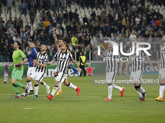 The end of  the Champions Luague match between Juventus FC and AS Monaco at the Juventus Stafium of Turin  on april 14, 2015 in Torino, Ital...