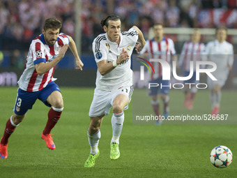 Gareth Bale of Real Madrid during the UEFA Champions League Quarter Final First Leg match between Club Atletico de Madrid and Real Madrid CF...