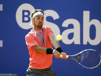 BARCELONA -23 april- SPAIN: Fabio Fognini in the 8th. match between Rafa Nadal, in the Barcelona Open Banc Sabadell, held in the RCT Barcelo...