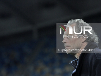 Head coach of Сlub Brugge KV Michel Preud'homme at the Olympic Stadium during the second leg quarterfinal of the  Europa League between FC D...