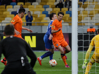 Y. Konoplyanka (C) of Dnipro attacks during the UEFA Europa League quarter-final second leg soccer match between Dnipro Dnipropetrovsk and C...