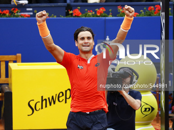 BARCELONA -24 april- SPAIN: David Ferrer in the match of the 8th. between Philipp Kohlsrchreiber, corresponding to the Barcelona Open Banc S...