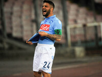 Lorenzo Insigne of SSC Napoli celebrates after scoring during the italian Serie A football match between SSC Napoli and Sampdoria at San Pao...