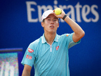Barcelona, Catalonia, Spain. April 26. Kei Nishikori in action during the final match against Pablo Andujar at Barcelona Open Banc Sabadell...