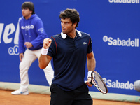 BARCELONA -26 april- SPAIN: Pablo Andujar  in the final to the Barcelona Open Banc Sabadell between Kei Nishikori, held in the RCT Barcelona...