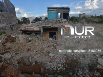 The current condition of resettlement residents damaged by the earthquake and liquefaction in 2018 in Balaroa, Palu City, Central Sulawesi,...