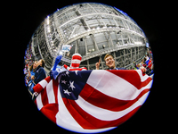 American supporter react after winning the gold medals in Winter Paralympic Games, in Sochi, Russia, on March 15, 2014. (