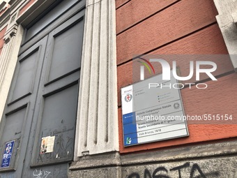 A view of a children school  closed due to Coronavirus emergency in Milan, Italy, on March 5, 2020. In order to limit the Coronavirus emerge...