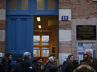 First closing of a class at Blomet school in Paris, in the 15th arrondissement. 